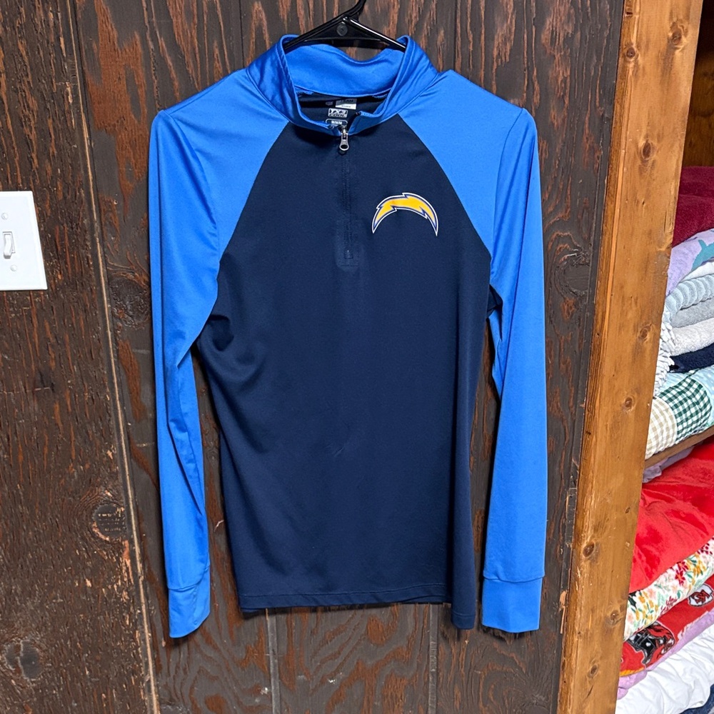 NFL Chargers Navy and Blue Quarter-Zip Pullover